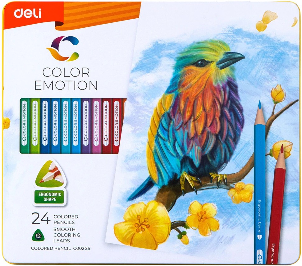 Цветни моливи Deli Цветни моливи Deli - 24 или 36 цвята от серията Color Emotion -