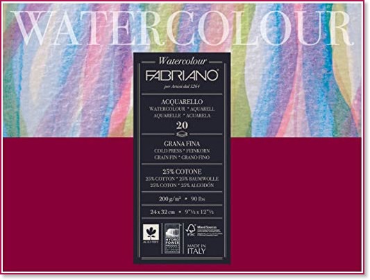 ���� �� ������� Fabriano - 20 �����, 200 g/m<sup>2</sup> - 