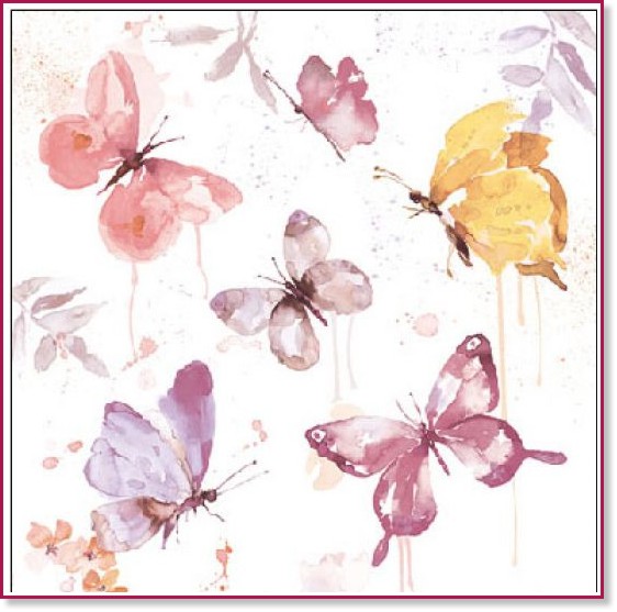   Ambiente Butterfly collection rose - 20  - 