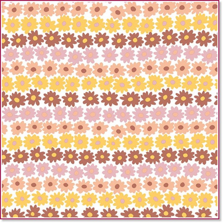    Ambiente Happy flowers brown - 20  - 