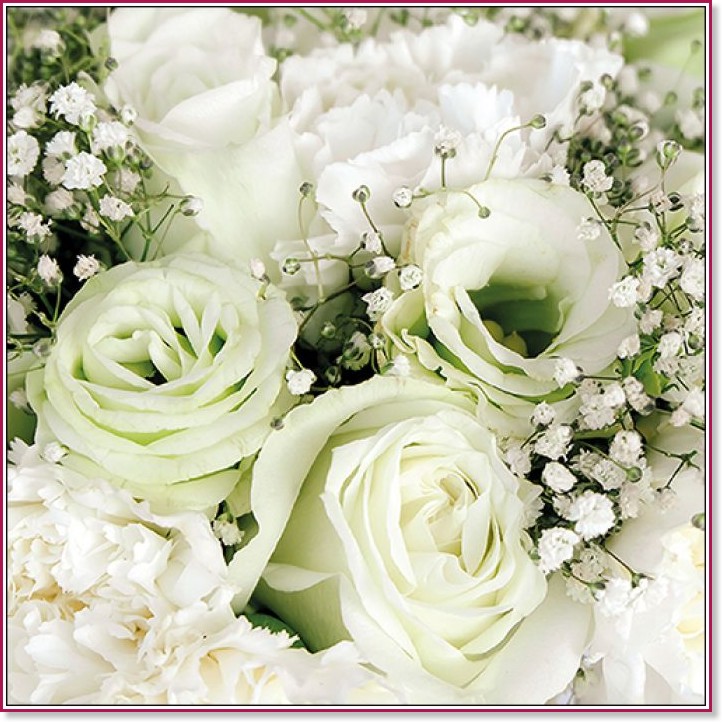 Салфетки за декупаж Ambiente Roses bouquet - 20 броя - 