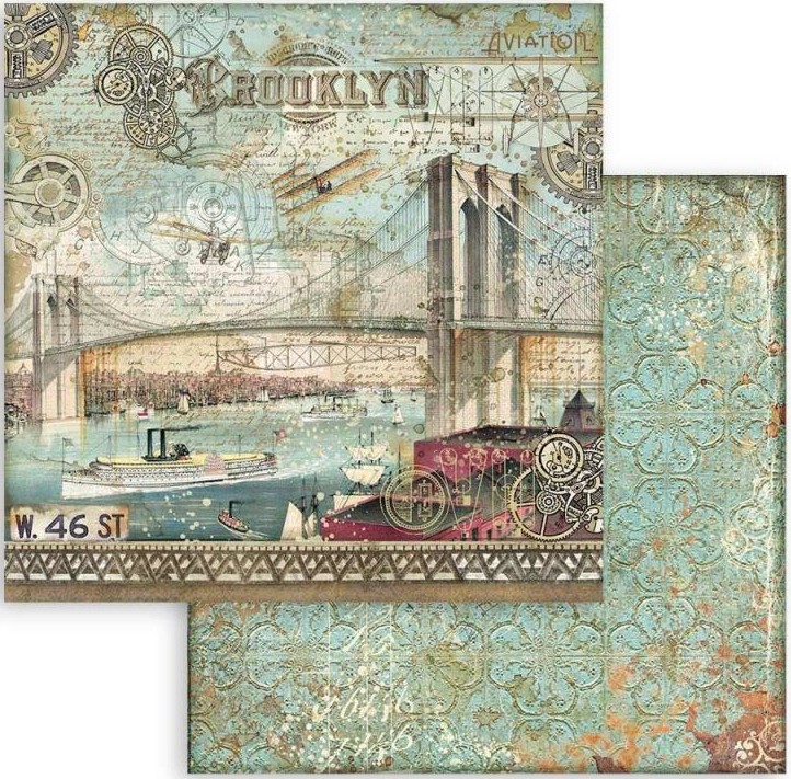    Stamperia Brooklyn - 30.5 x 30.5 cm   Sir Vagabond Aviator - 