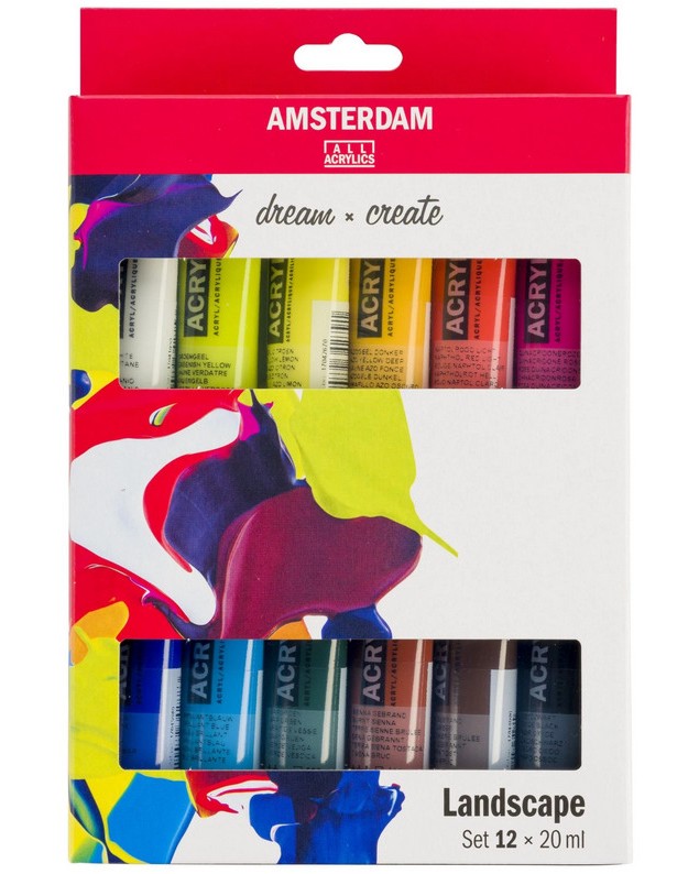 ������� ��� Royal Talens Standart - �������� ������� - 12 ����� x 20 ml �� ���������� Amsterdam - ���