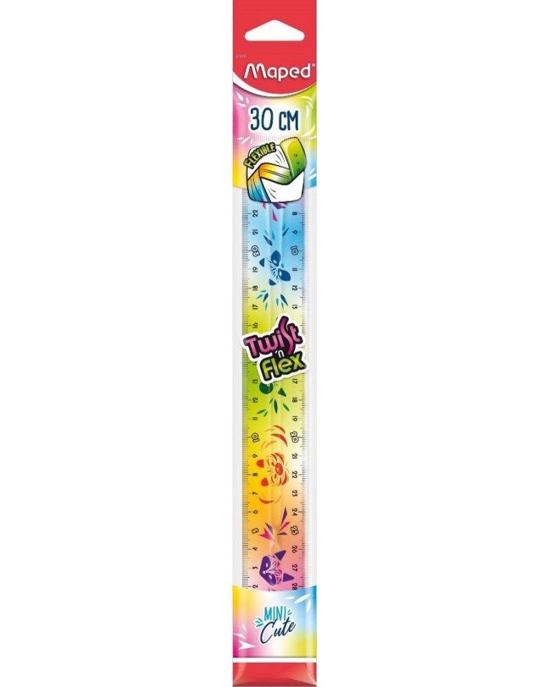 Гъвкава линия Maped Гъвкава линия Maped - 30 cm от серията Twist'n Flex -