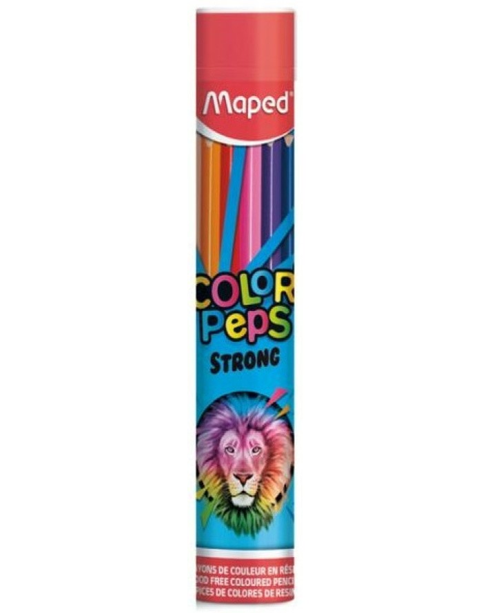 Цветни моливи Maped Strong - 12, 24 или 36 цвята в метална кутия от серията Color' Peps - 
