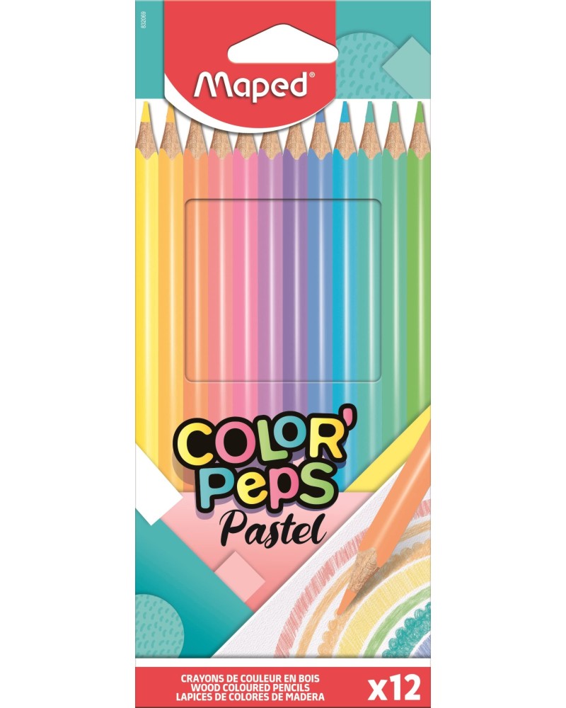   Maped Pastel - 12    Color' Peps - 