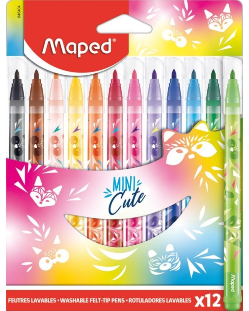 Флумастери Maped Флумастери Maped - 12 или 24 цвята от серията Mini Cute -