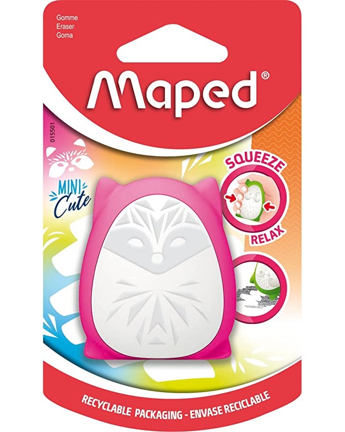 Гумичка Maped Squeeze Гумичка Maped Squeeze - С антистрес ефект от серията Mini Cute -