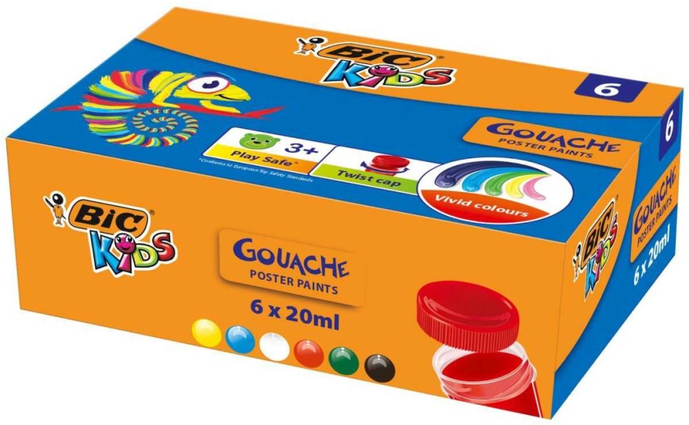 �������� ��� BIC Gouache - 6 ����� x 20 ml �� ������� Kids - 