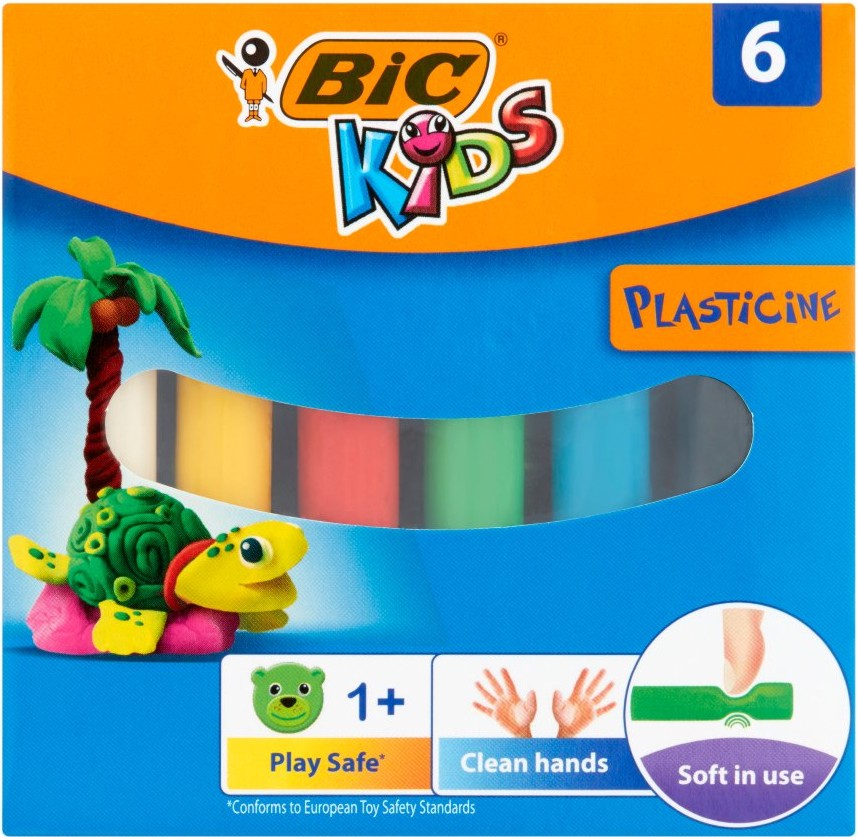 Пластилин BIC - 6 или 12 цвята от серия Kids - 