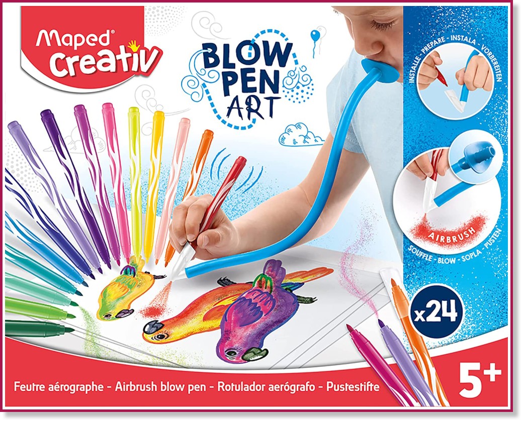 Комплект за рисуване Maped Blow pen Комплект за рисуване Maped Blow pen - 31 части от серията Creativ -