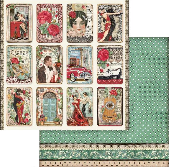 ������ �� ����������� Stamperia - ����� ����� - 30.5 x 30.5 cm �� ���������� Desire - 