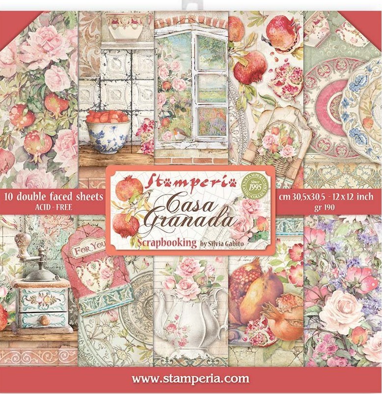 ������ �� ����������� Stamperia - ������ � �������� - 10 �����, 30.5 x 30.5 cm �� ���������� Casa Granada - 