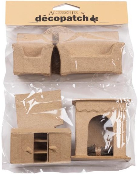 Мини хол от папиемаше Decopatch Мини хол от папиемаше Decopatch - 6 части -