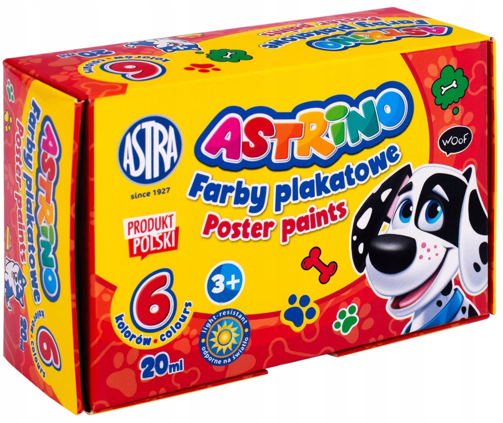 Бои за плакати Astra S.A. Бои за плакати Astra S.A. - 6 цвята x 20 ml от серията Astrino -