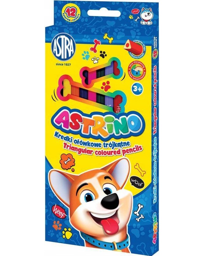 Цветни моливи Astra S.A. Цветни моливи Astra S.A. - 12 цвята от серията Astrino -
