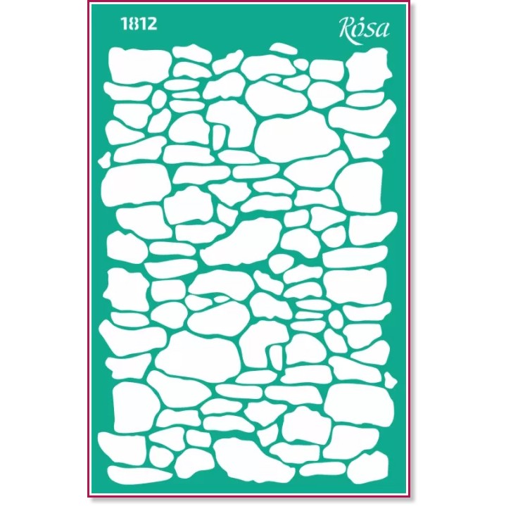 Самозалепващ шаблон Rosa - Каменна стена - 13 x 20 cm от серията Talent - 