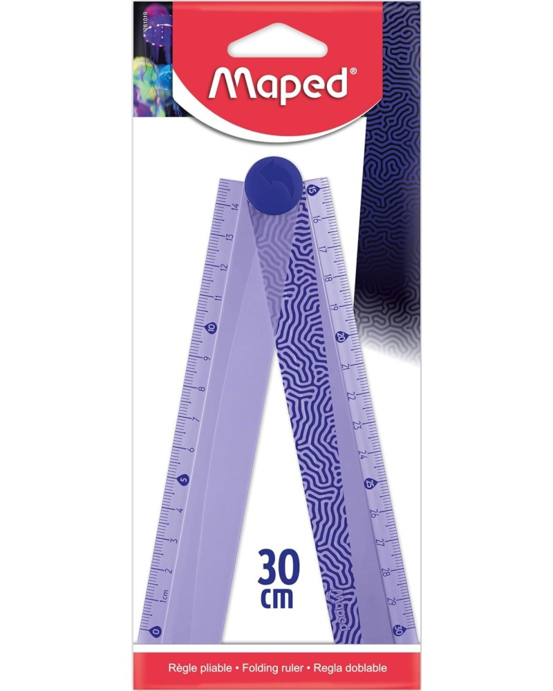 Сгъваема линия Maped Сгъваема линия Maped - 30 cm от серията Deepsea paradise -