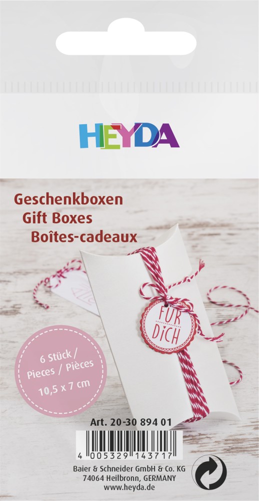Кутийки за подаръци Heyda - 6 броя с размери 10.5 x 7 cm - 
