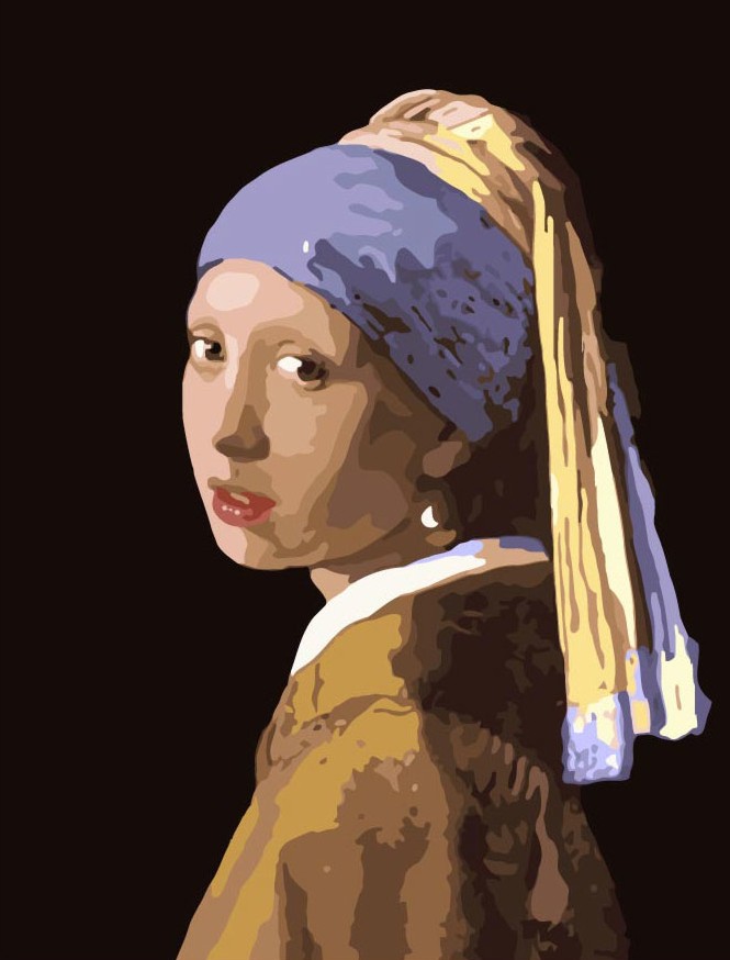 Рисуване по номера Foska - Момиче Рисуване по номера Foska - Момиче - 40 x 50 cm -