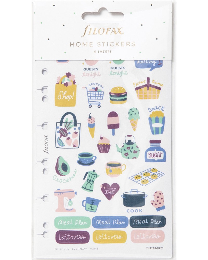 Самозалепващи стикери Filofax Home Самозалепващи стикери Filofax Home - 210 броя от колекцията Everyday -