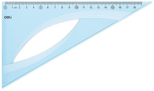 Правоъгълен триъгълник Deli Правоъгълен триъгълник Deli - 20 cm от серията Woove -