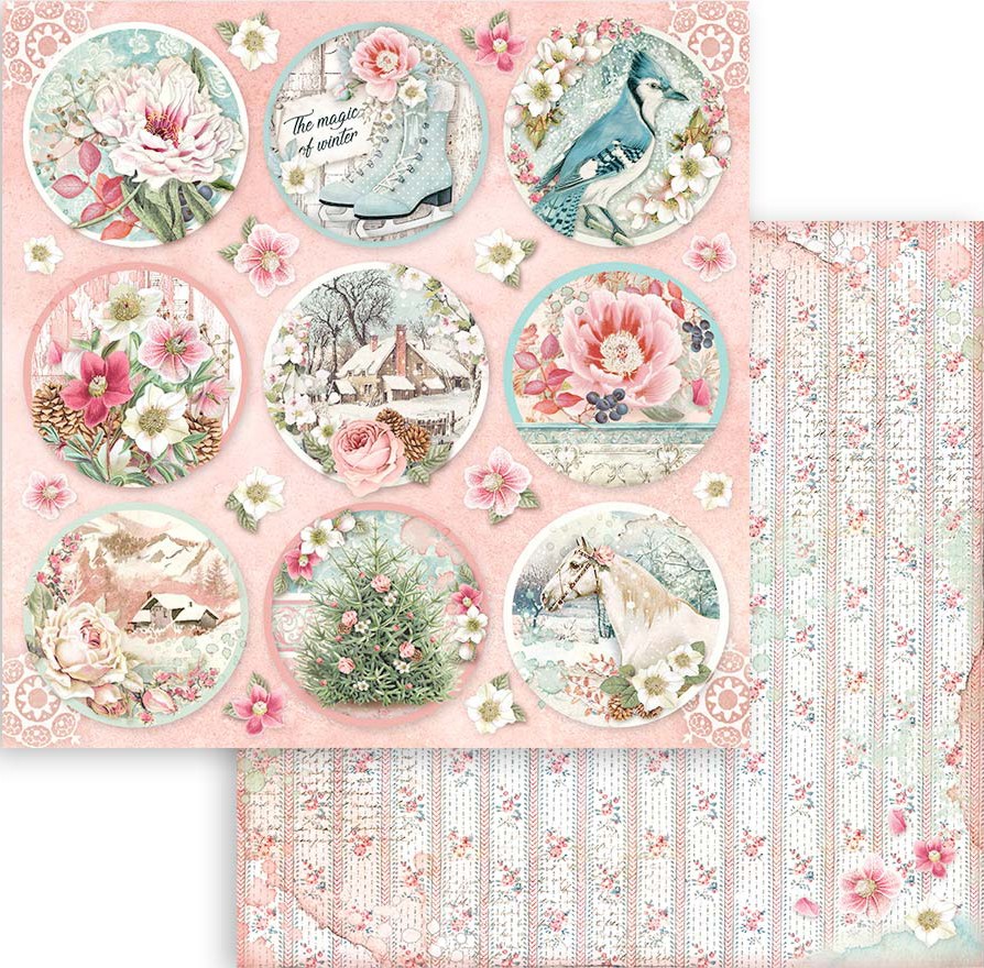 ������ �� ����������� Stamperia - ���� - 30.5 x 30.5 cm �� ���������� Sweet winter - 