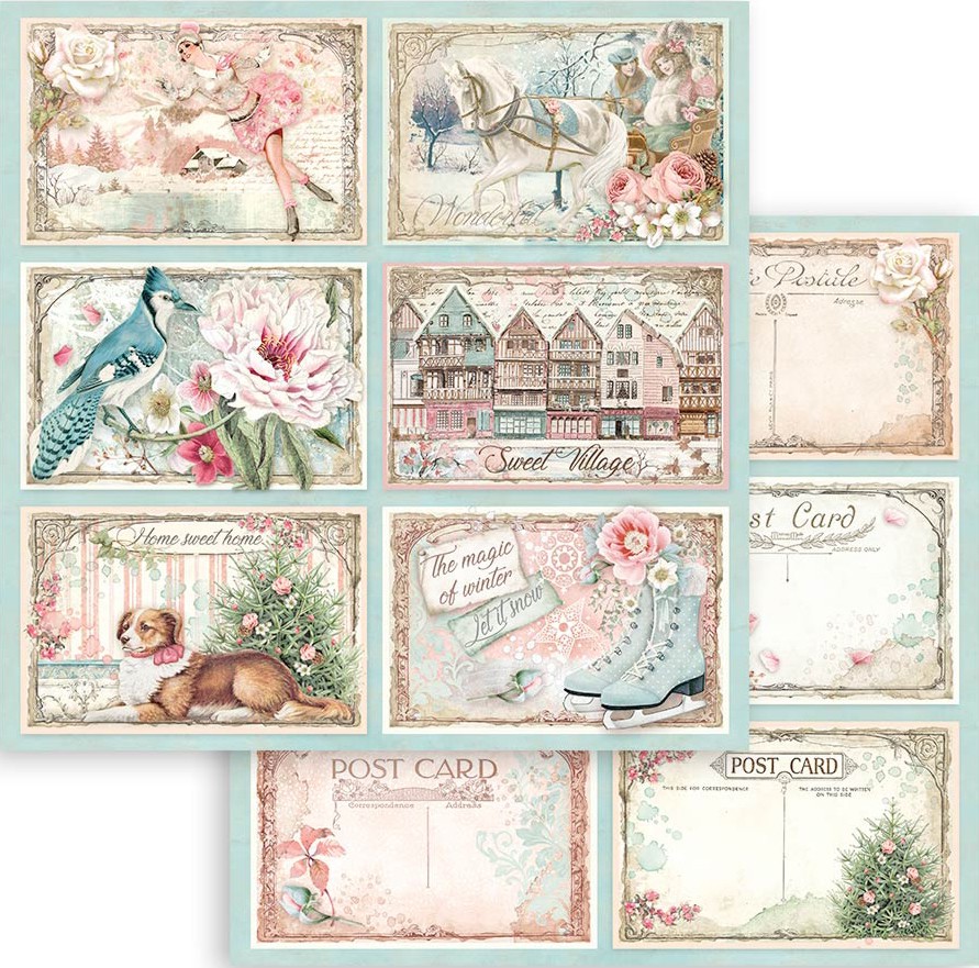 ������ �� ����������� Stamperia - �������� �������� - 30.5 x 30.5 cm �� ���������� Sweet winter - 