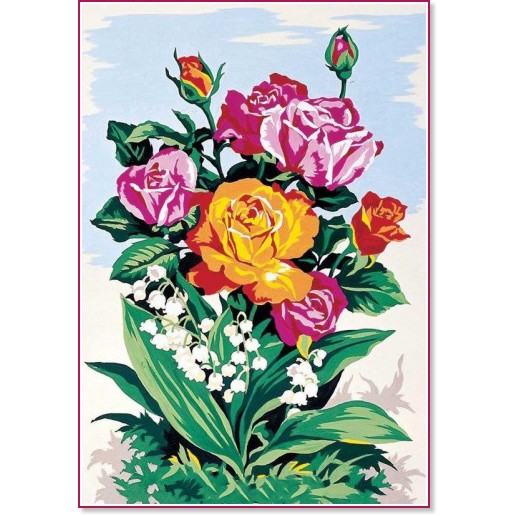 Рисуване по номера Art Hobby - Цветя Рисуване по номера Art Hobby - Цветя - 20 x 30 cm -