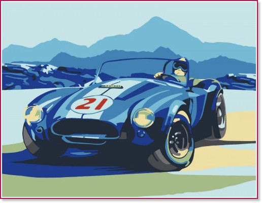 Рисуване по номера Art Hobby - Спортна кола Рисуване по номера Art Hobby - Спортна кола - 30 x 20 cm -
