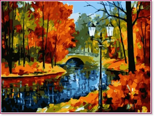 Рисуване по номера Art Hobby - Есенен парк Рисуване по номера Art Hobby - Есенен парк - 40 x 30 cm -