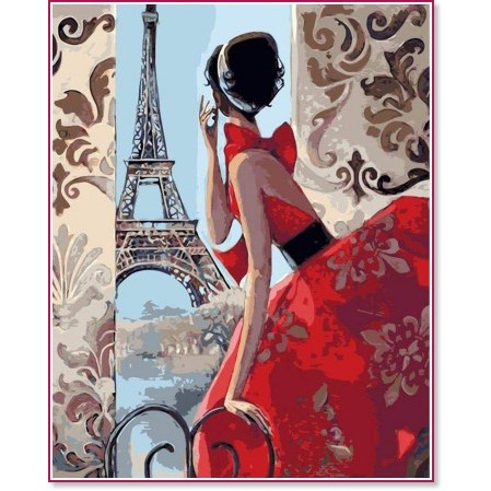 Рисуване по номера - Ваканция в Париж - 30 x 40 cm - 