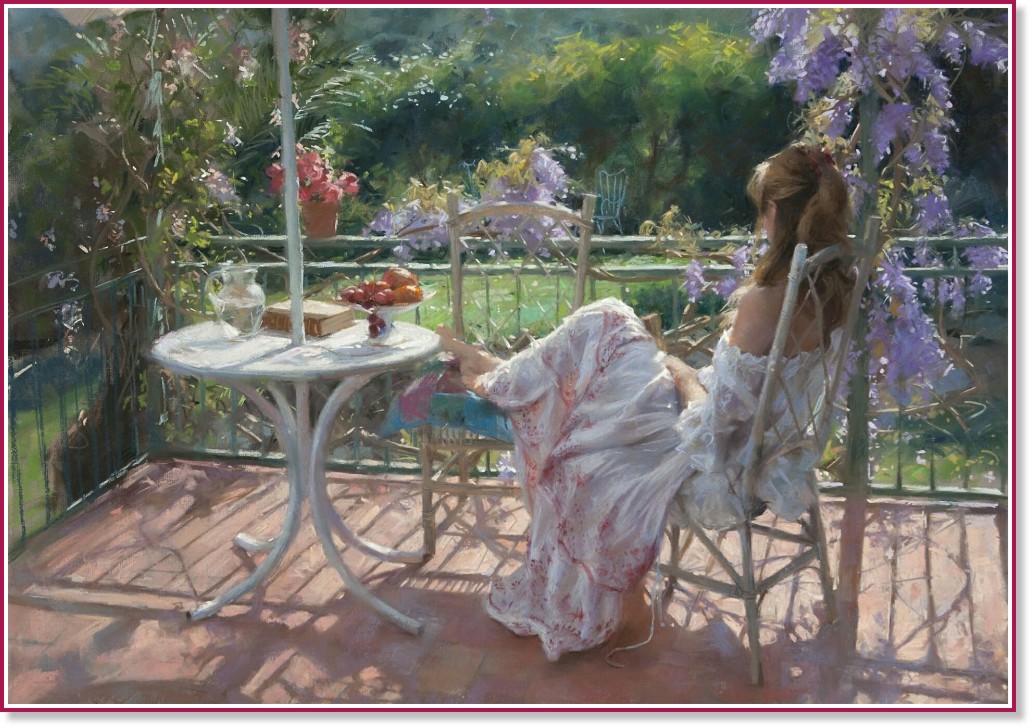 Рисуване по номера Art Hobby - Жена на тераса Рисуване по номера Art Hobby - Жена на тераса - 50 x 40 cm -