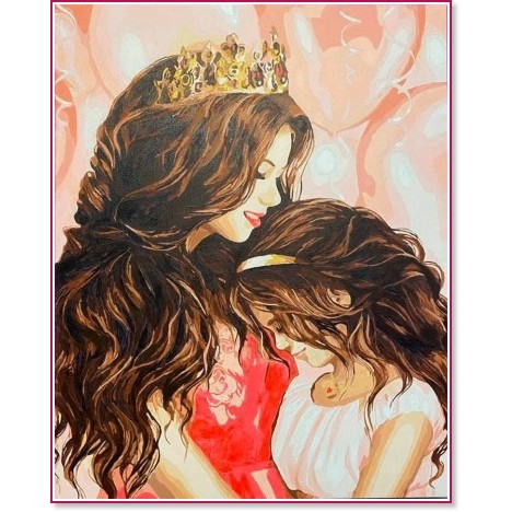 Рисуване по номера - Две принцеси - 40 x 50 cm - 