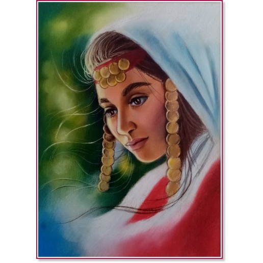 Рисуване по номера Art Hobby - Срамежливо момиче Рисуване по номера Art Hobby - Срамежливо момиче - 40 x 50 cm -