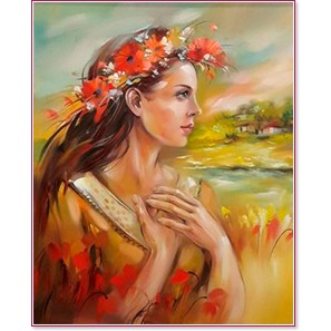 Рисуване по номера Art Hobby - Хубаво момиче Рисуване по номера Art Hobby - Хубаво момиче - 40 x 50 cm -