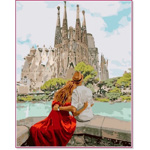 Рисуване по номера Art Hobby - Романтична разходка Рисуване по номера Art Hobby - Романтична разходка - 40 x 50 cm -