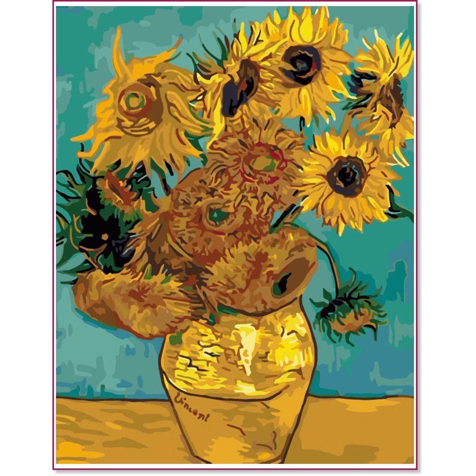 Рисуване по номера Foska - Слънчогледи Рисуване по номера Foska - Слънчогледи - 40 x 50 cm -