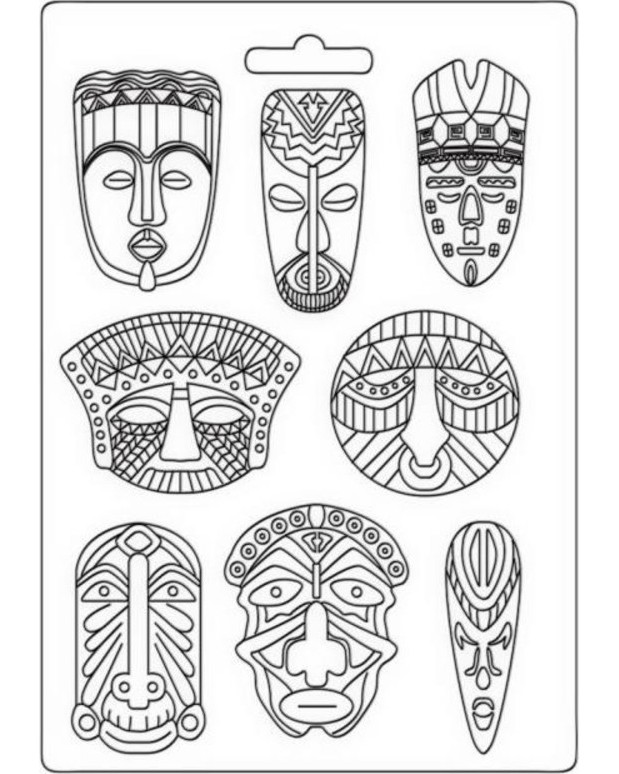 3D форма Stamperia - Племенни маски - 21 x 29.7 cm от колекцията SAVANA - 