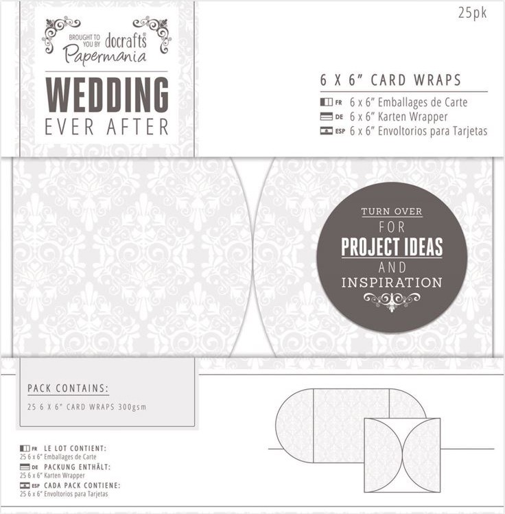    Docrafts Card wraps - 25    Wedding Ever After - 