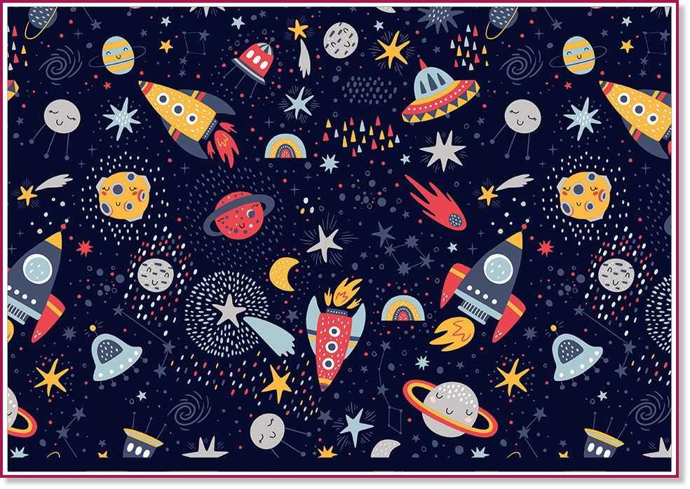 Блок за рисуване №4 Rainbow Космос Блок за рисуване №4 Rainbow Космос - 10 листа -