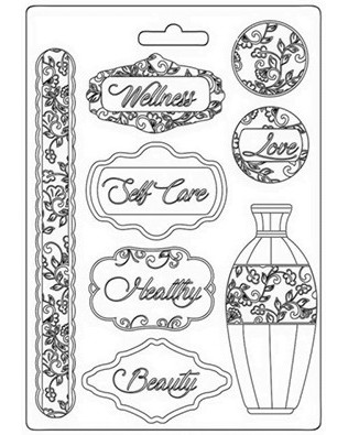 PVC Шаблон Stamperia - Орнаменти PVC Шаблон Stamperia - Орнаменти - 15 x 21 cm от колекцията Rose Parfum -