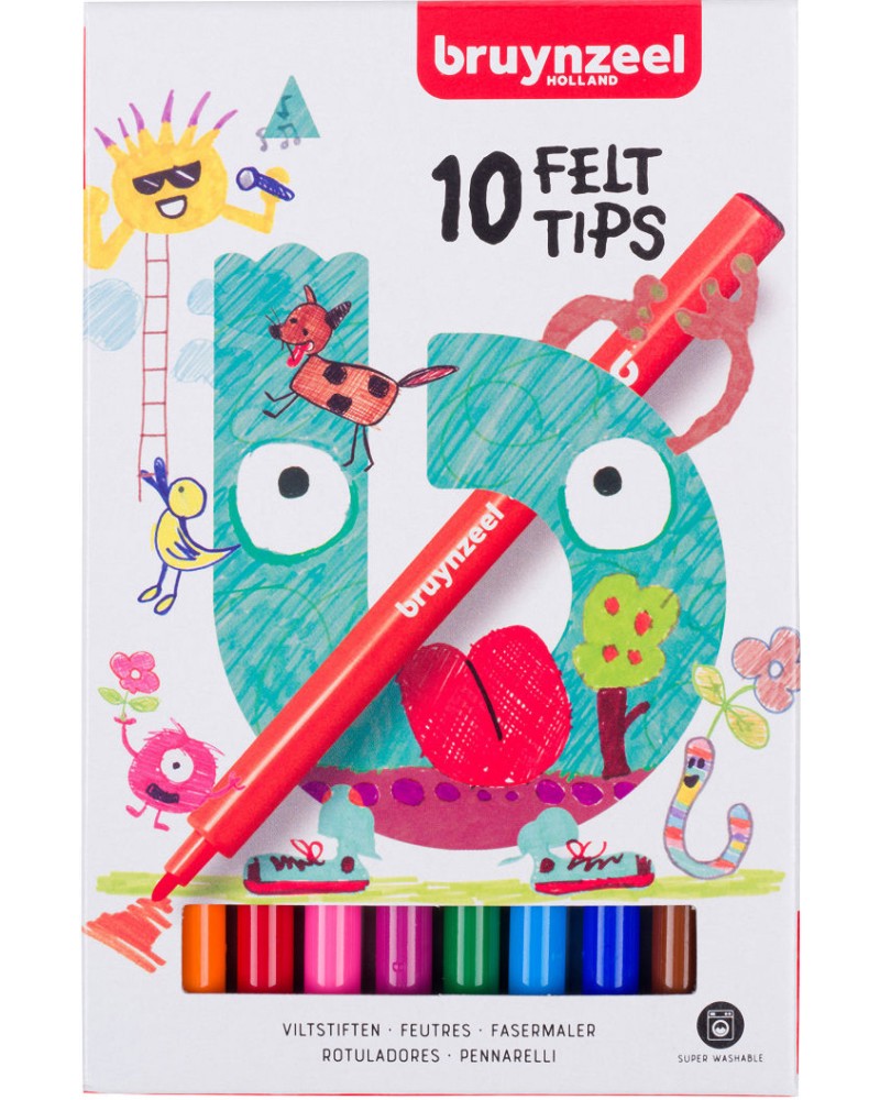 Флумастери Bruynzeel Флумастери Bruynzeel - 10, 12, 30 или 50 цвята от серията Kids -