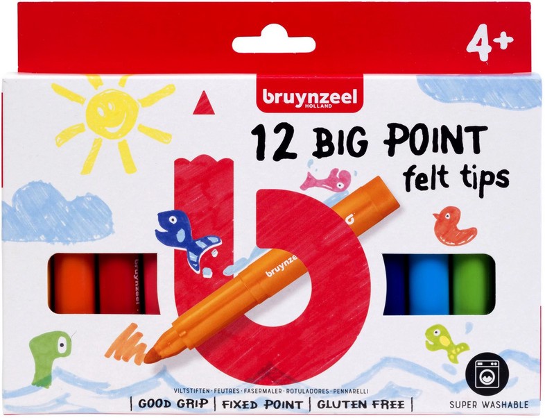 Флумастери Bruynzeel Флумастери Bruynzeel - 12 цвята от серията Kids -