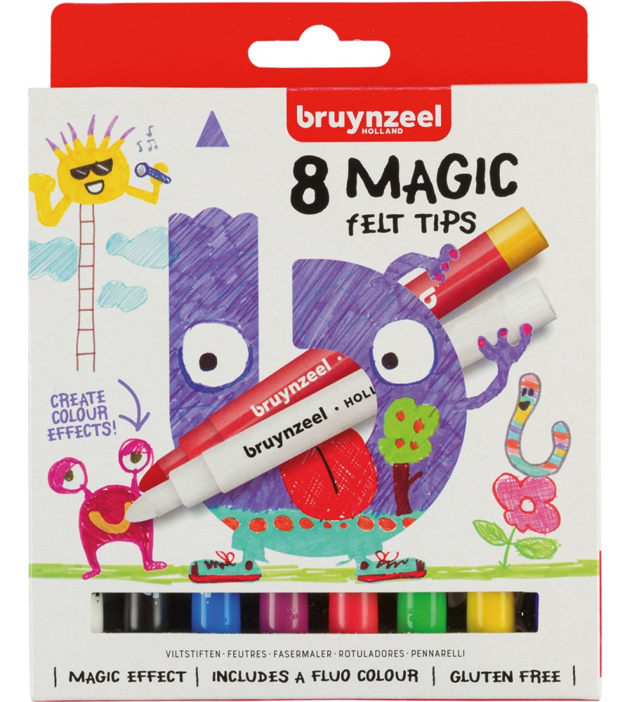 Магически флумастери Bruynzeel Магически флумастери Bruynzeel - 8 броя от серията Kids -