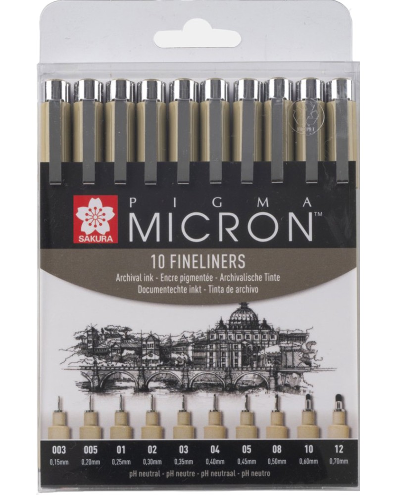   Sakura - 10    Pigma Micron - 