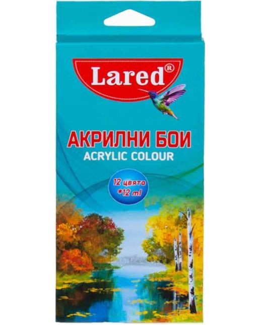 Акрилни бои Lared Акрилни бои Lared - 12 цвята x 12 ml - боя