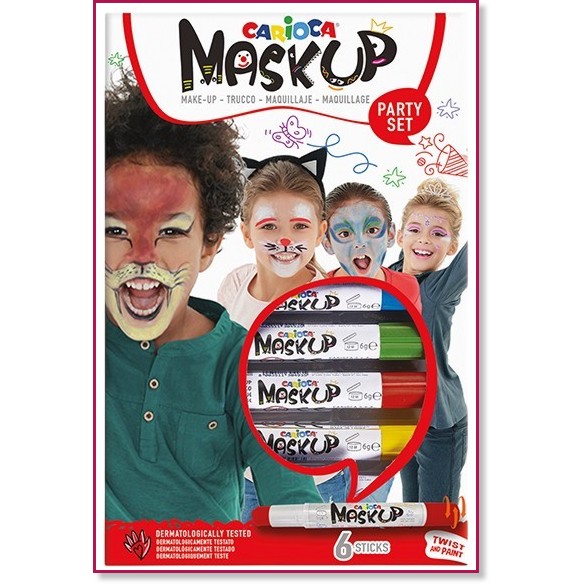 Пастели за лице Carioca Party Пастели за лице Carioca Party - 6 цвята от серията Mask Up -