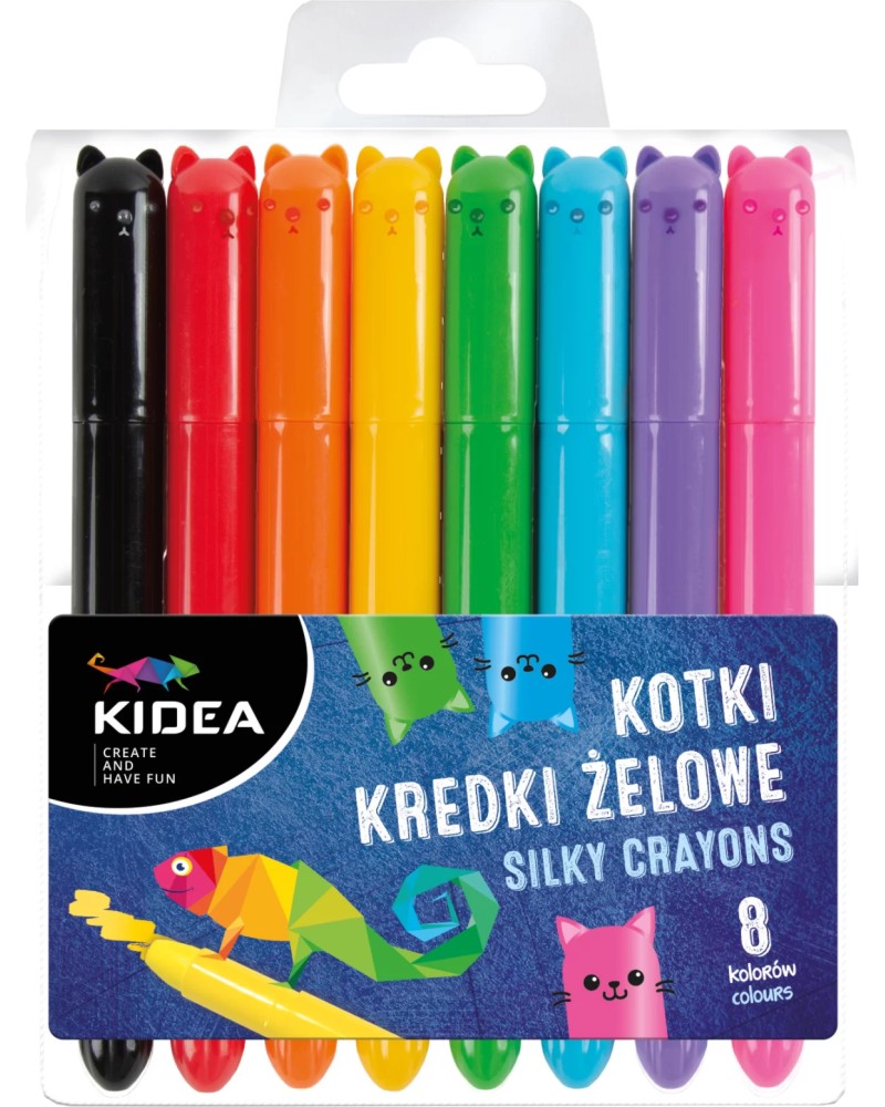 Гел пастели Kidea - Котки Гел пастели Kidea - Котки - 8 цвята -