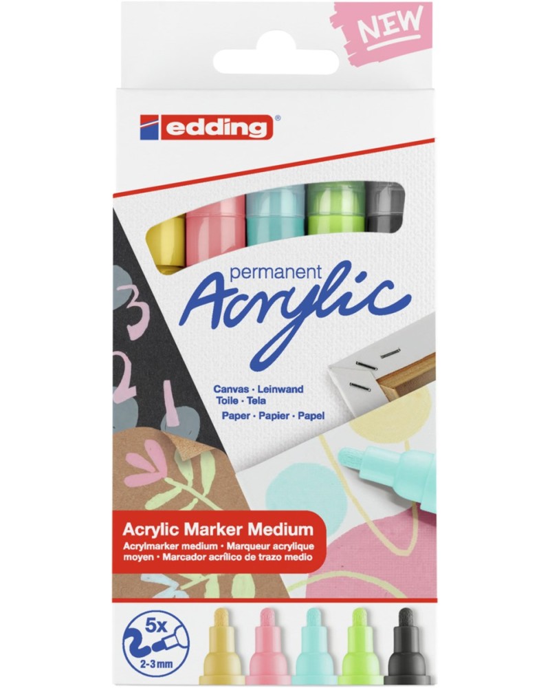 ������� ������� Edding 5100 Pastel - 5 �������� ����� - 